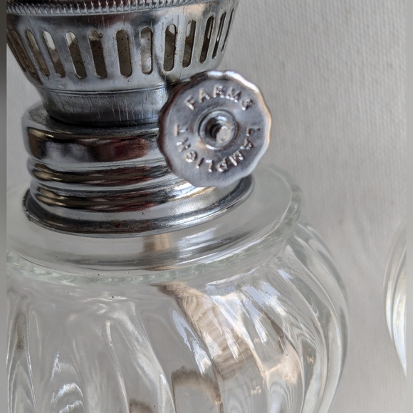 Vintage Lamplight Farm's Crystal Mini Oil Lamps Kerosene Set of Two C-3 - Picture 2 of 10